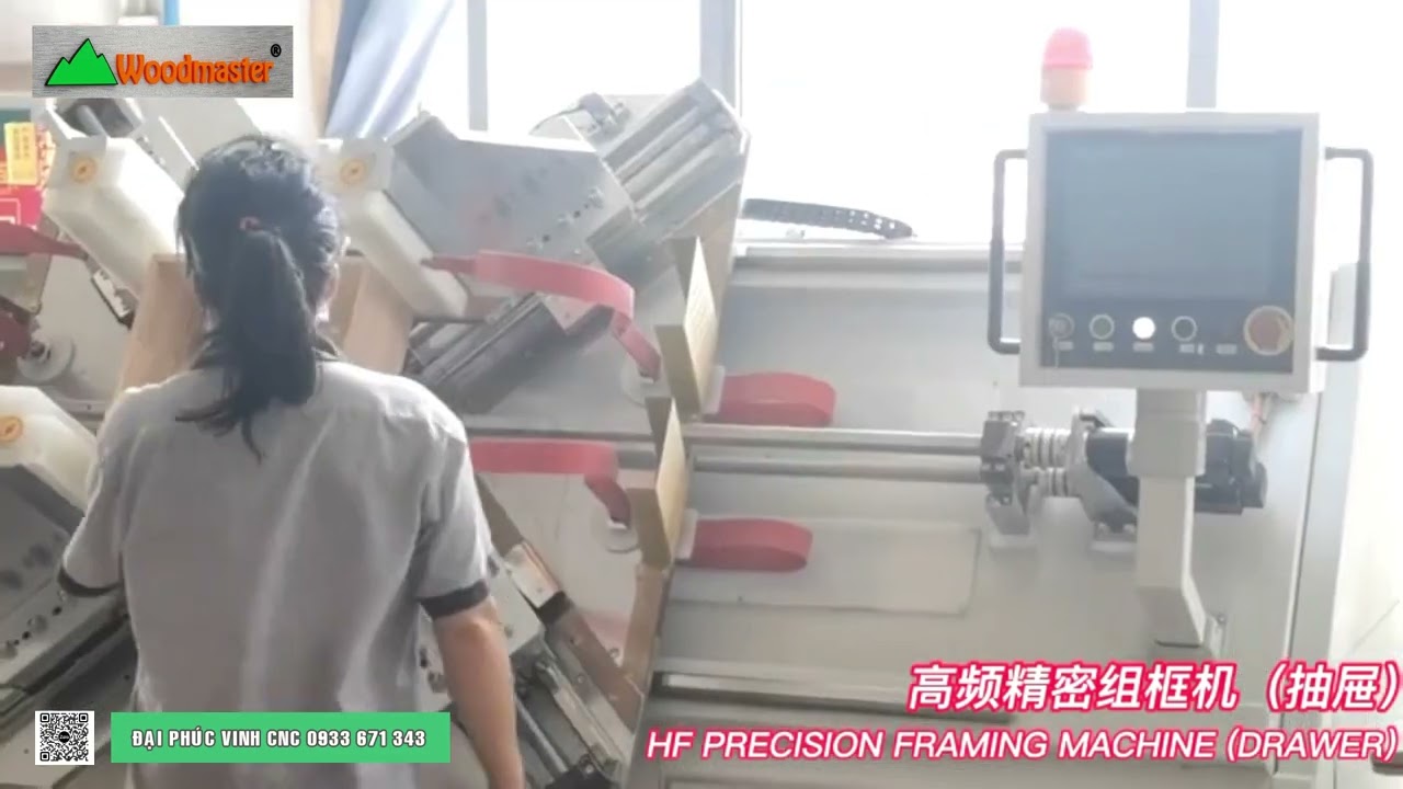 MÁY LẮP RÁP HỘC KÉO - KHÔ KEO NHANH BẰNG SÓNG CAO TẦN