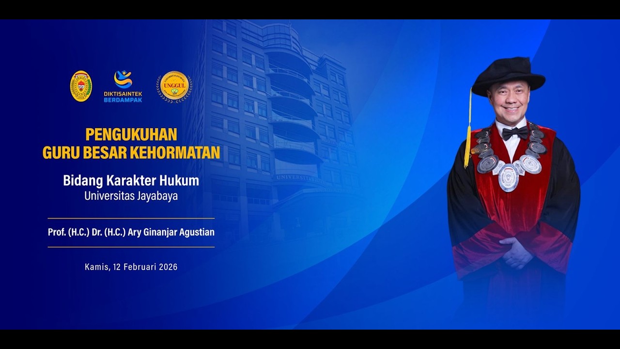 Pengukuhan Guru Besar Kehormatan di Bidang Ilmu Hukum - Kepakaran Karakter Hukum