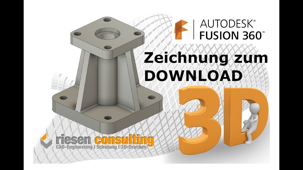 Autodesk Fusion 360 - 3D Modell zeichnen Stützbock Schulung CAD Deutsch Tutorial