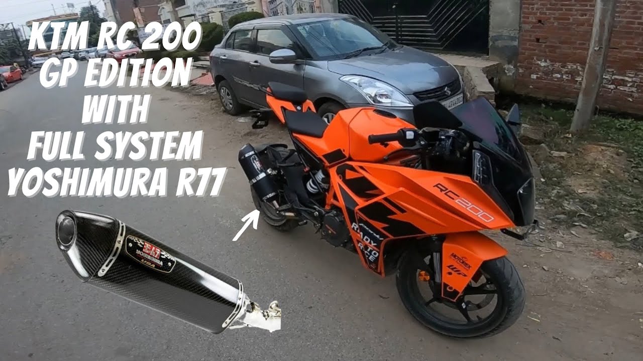 Loudest KTM rc 200 GP Edition with Full System with Yoshimura R77 Exhaust