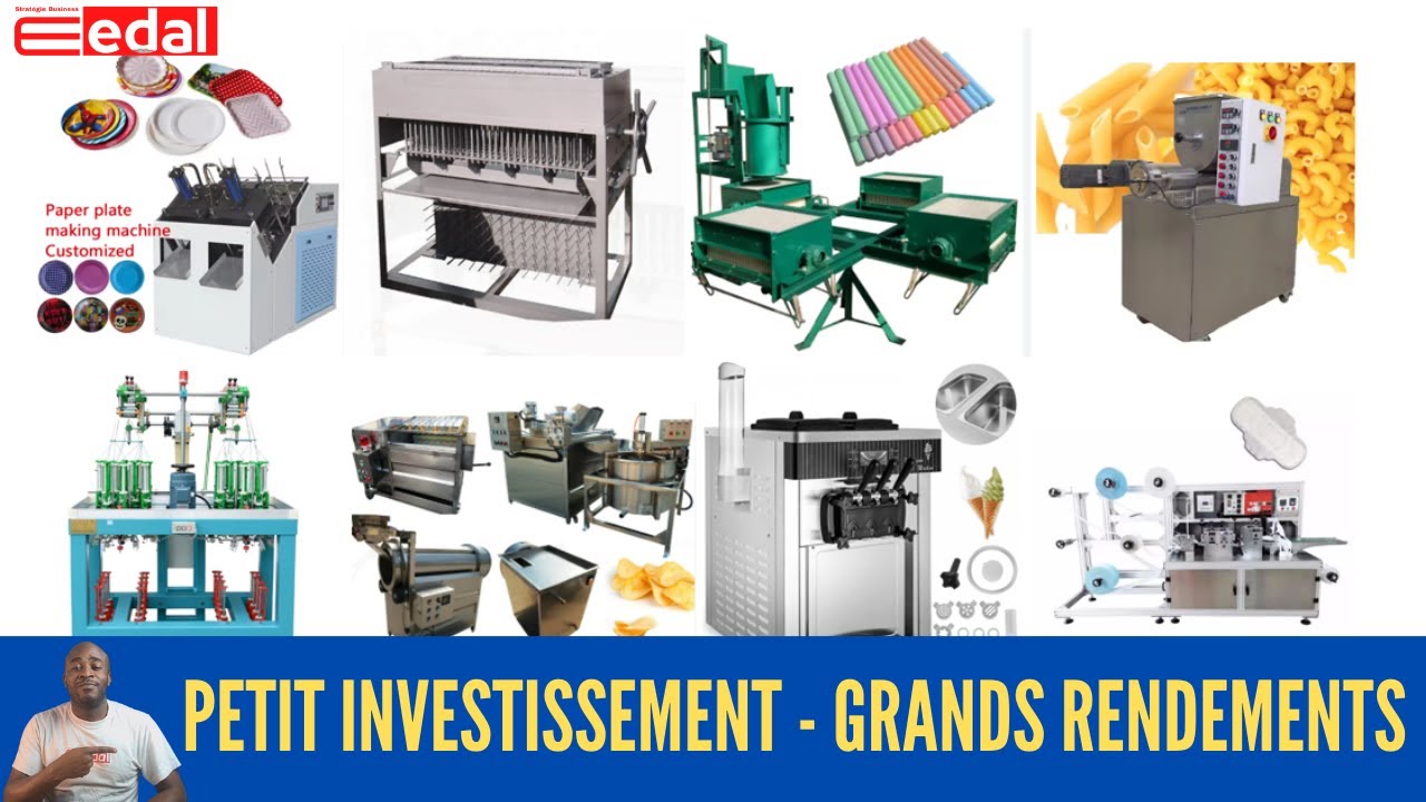 Top 8 machines de production en Afrique avec moins de 1.000.000 FCFA