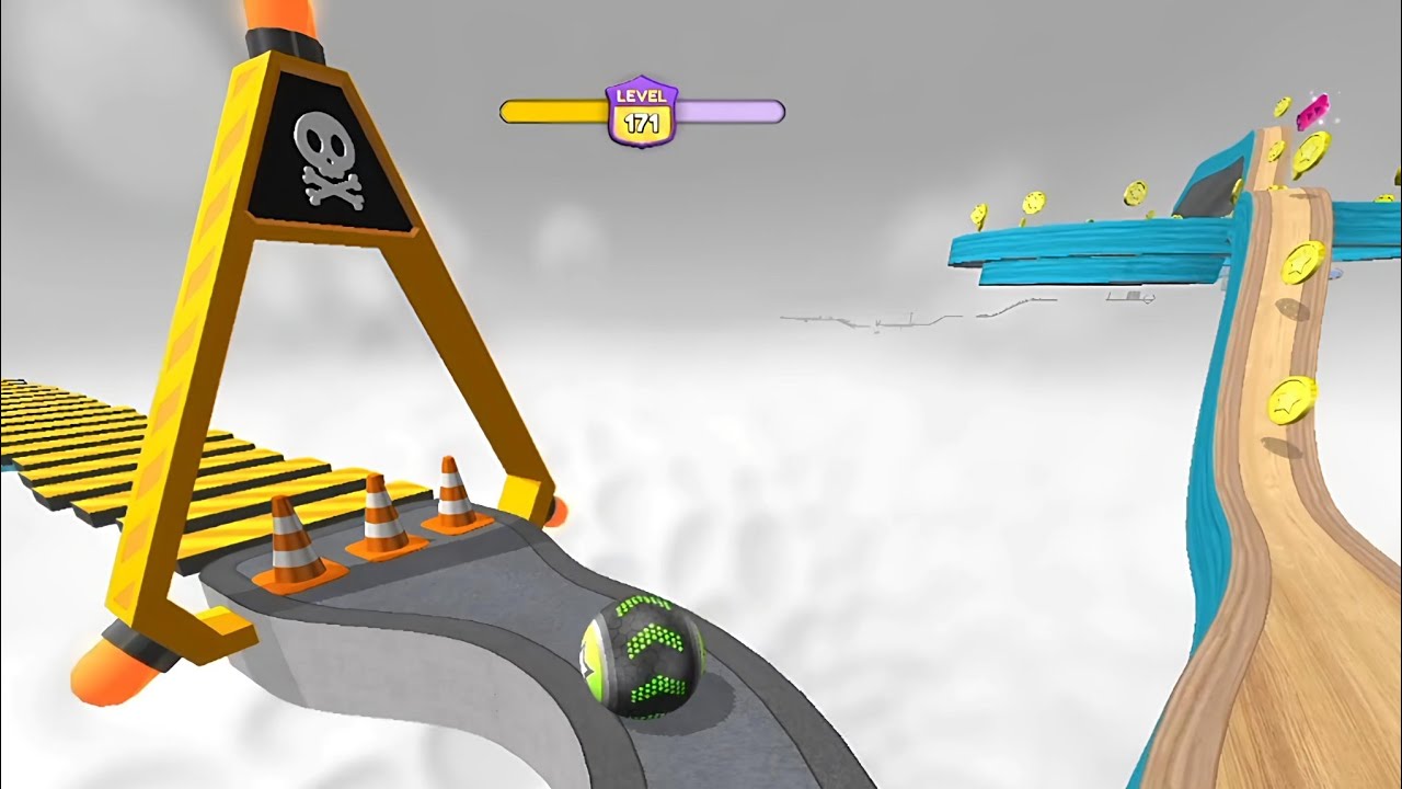 Going Balls, SpeedRun fast portal open ASMR ios android walkthrough gameplay Level 170