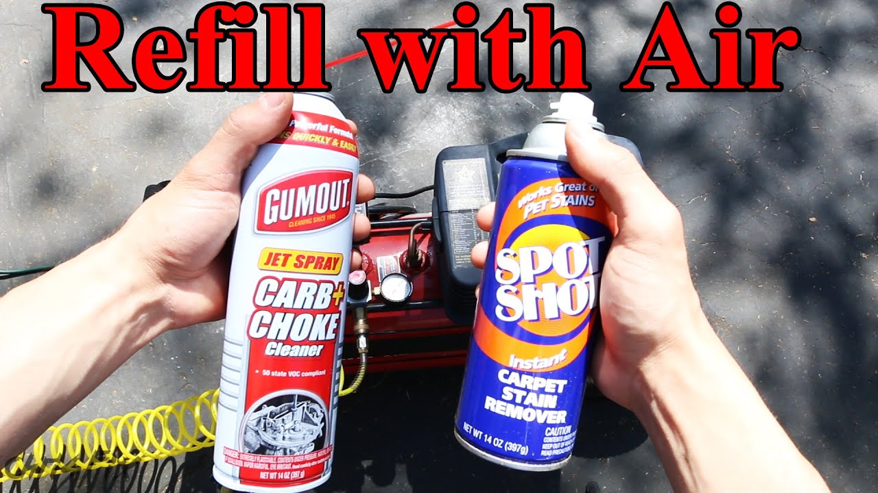 How to Refill an Aerosol Spray Can (Like Carb Cleaner, WD40, etc)
