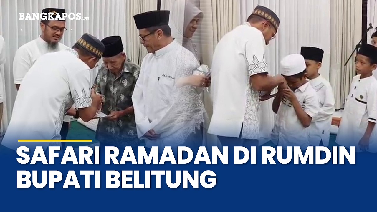 Pembagian Bantuan Warnai Safari Ramadan di Rumah Dinas Bupati Belitung