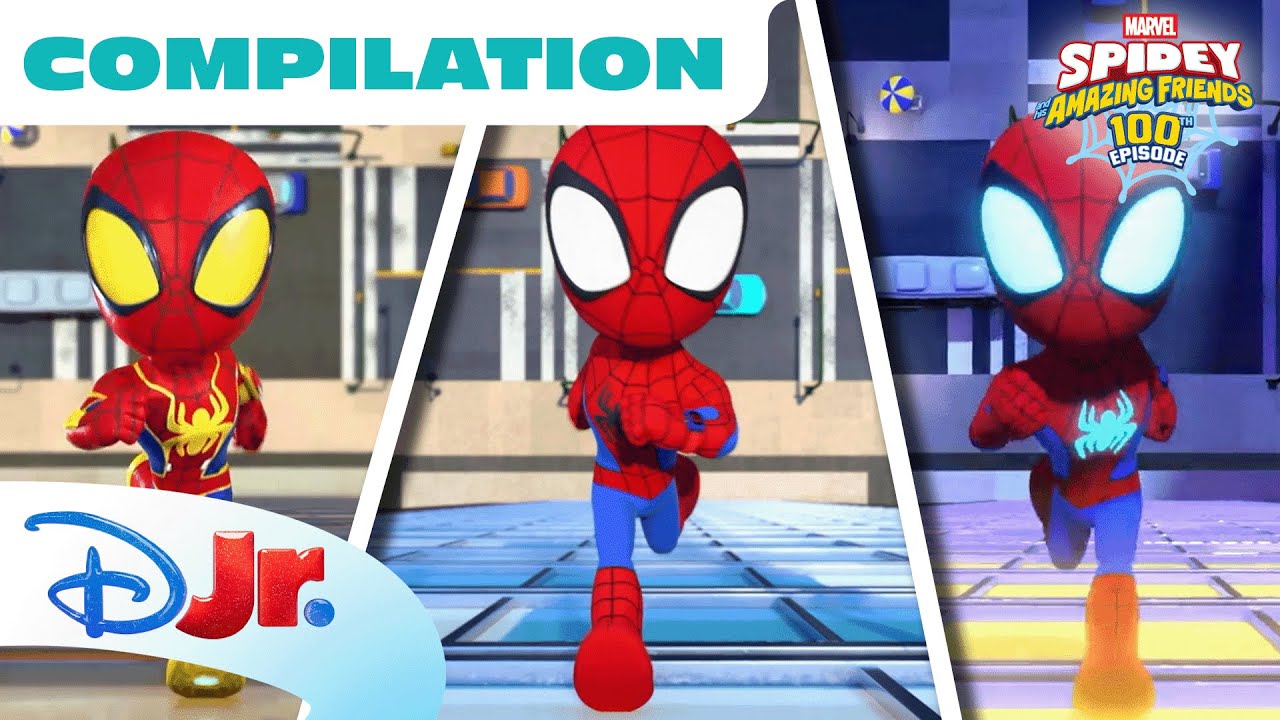 Marvel's Spidey and his Amazing Friends Theme Song Mash-Up! 🕷️🎶 | Seasons 1-4 | @disneyjr