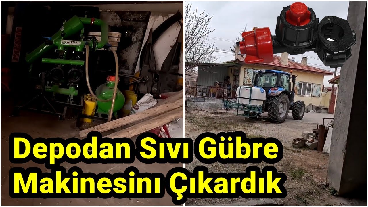 Depodan Sıvı Gübre Makinesinı Çıkardık | Kanatlardaki Tıkalı Olanları Meme T-Jetleri Açtık
