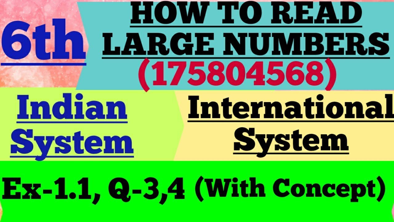 6th#1.1#Q-3&4# 🇮🇳INDIAN &🇦🇺 INTERNATIONAL SYSTEM OF NUMERATION# WITH CONCEPT# Put Comma#