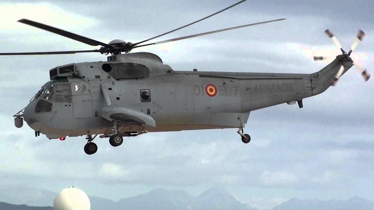 Spain Navy Two Sikorsky SH-3DH Sea King (01-507) (01-615) Take Off Malaga LEMG