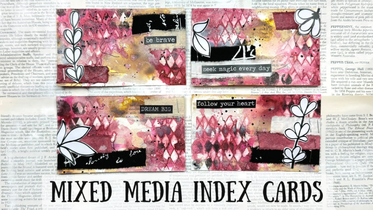 Mixed Media Index Cards