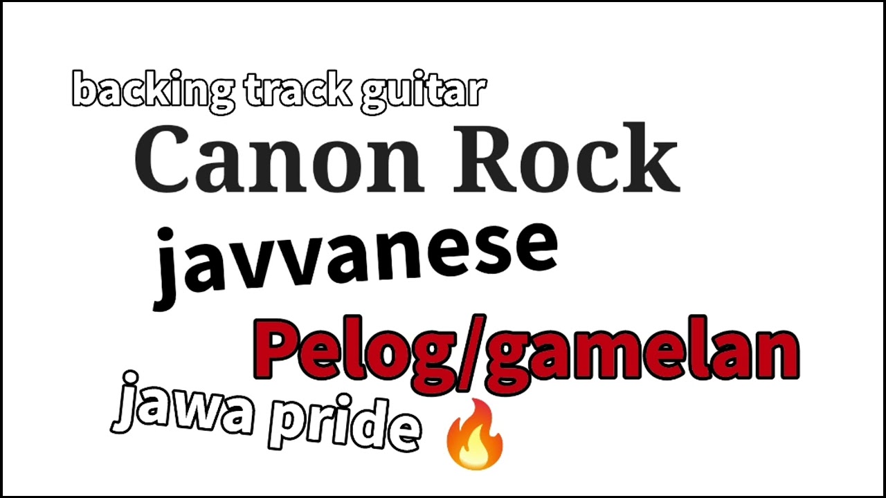 backing track canon rock javvanese/gamelan pelog in C mayor
