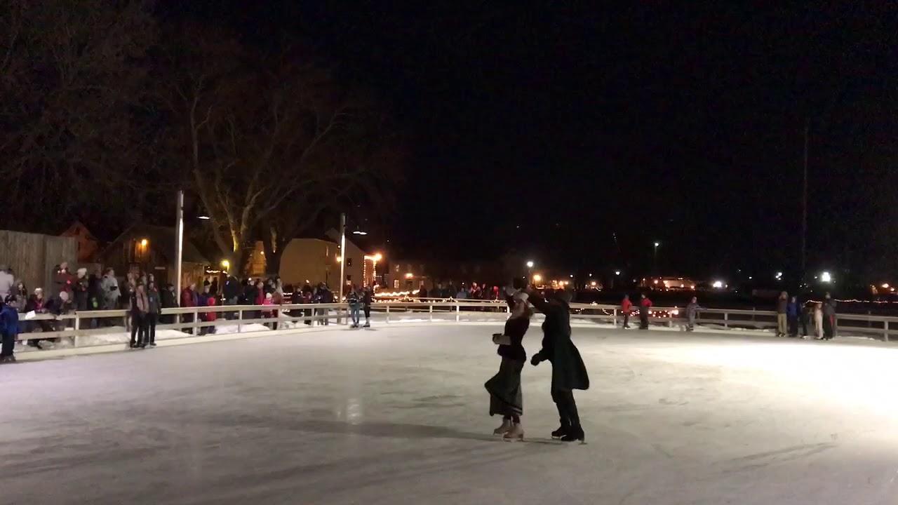 Currier & Ives Ice Dance, Strawbery Banke Candlelight Stroll 12/16/17