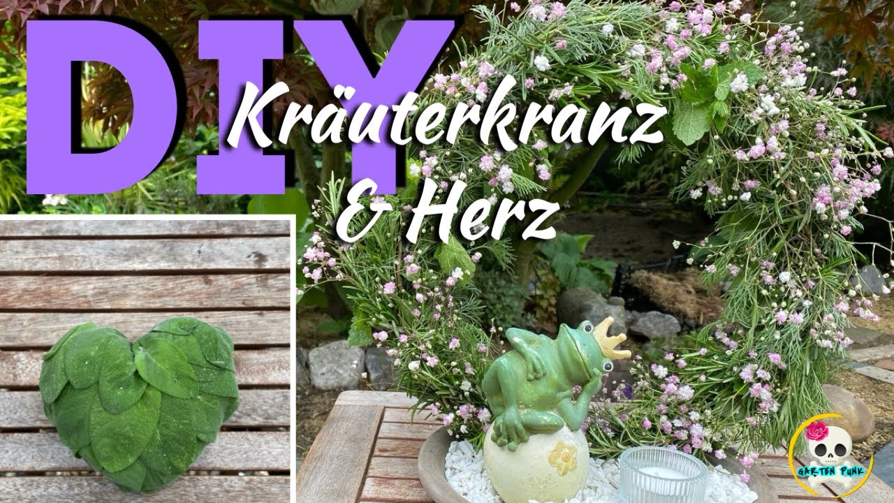 DIY - ROSMARINKRANZ - GANZ FIX Kräuterkranz & Herz selber machen | duftende TISCHDEKO , TÜRDEKO