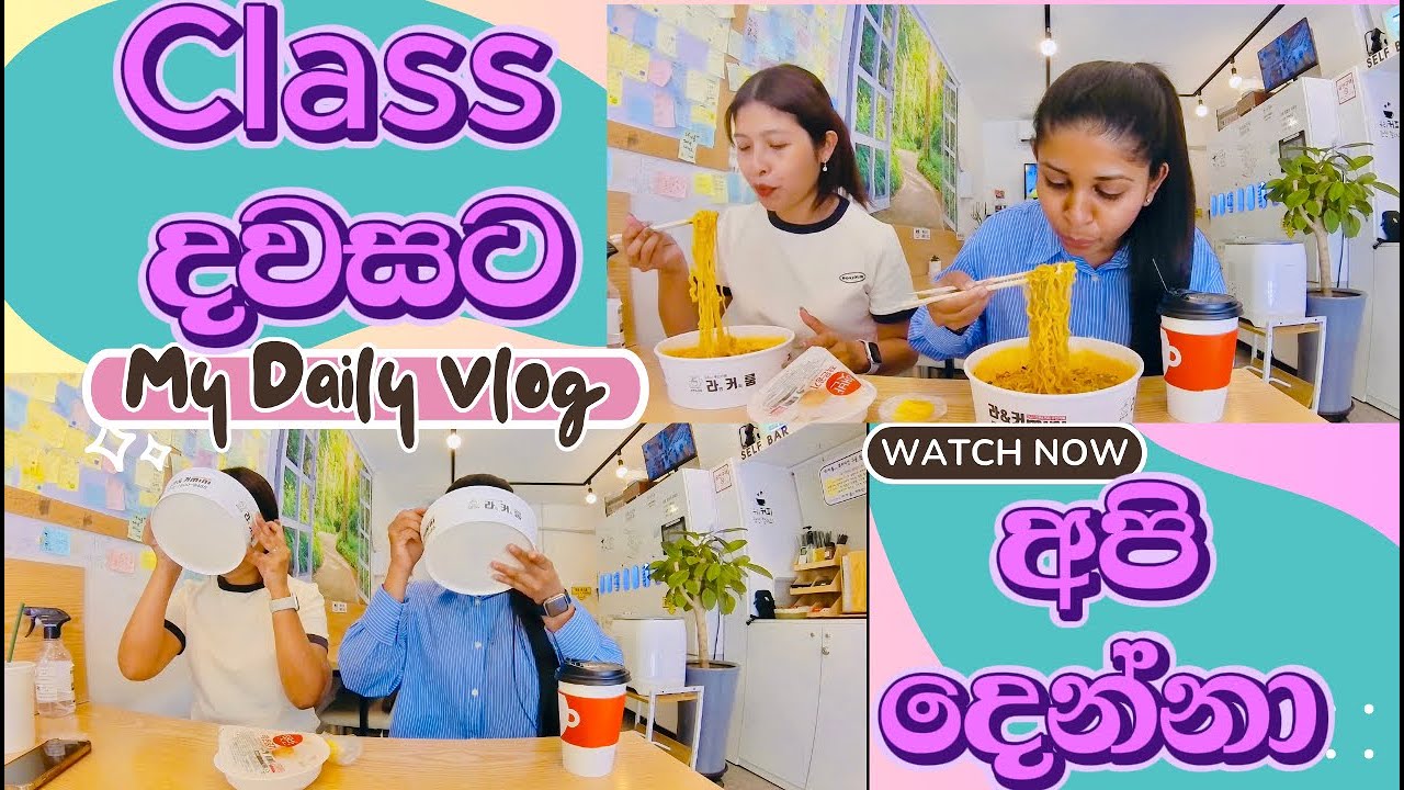අපි දෙන්නගේ පිස්සු වැඩ 😂 My Daily Vlog #ramenchallenge #southkorea #dailyvlog #flypシ