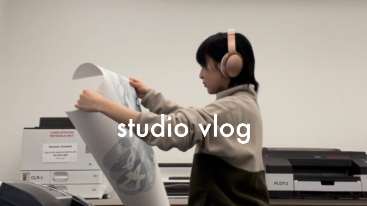 graphic design student stuck in the studio (again!) vlog