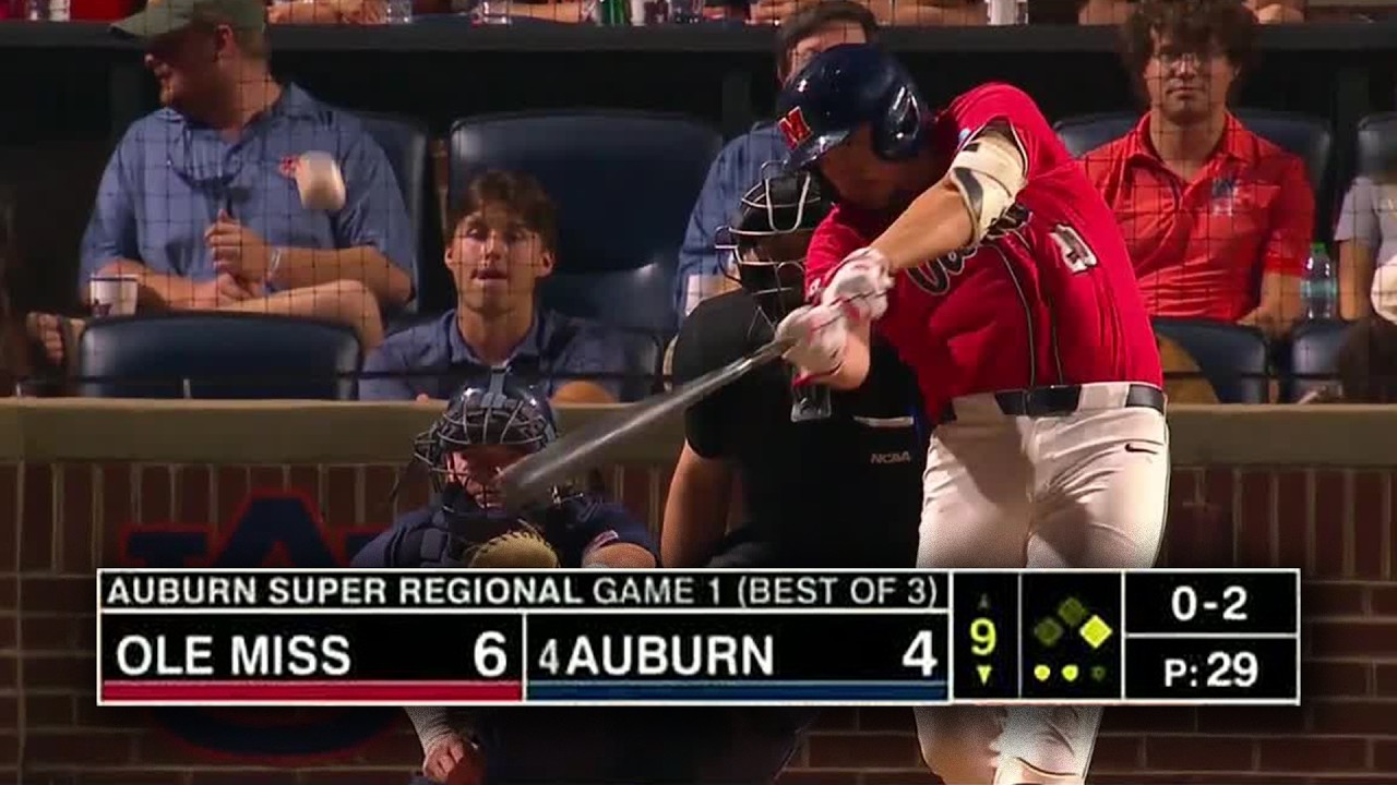 Ole Miss STUNS Auburn with win in super regional game 1