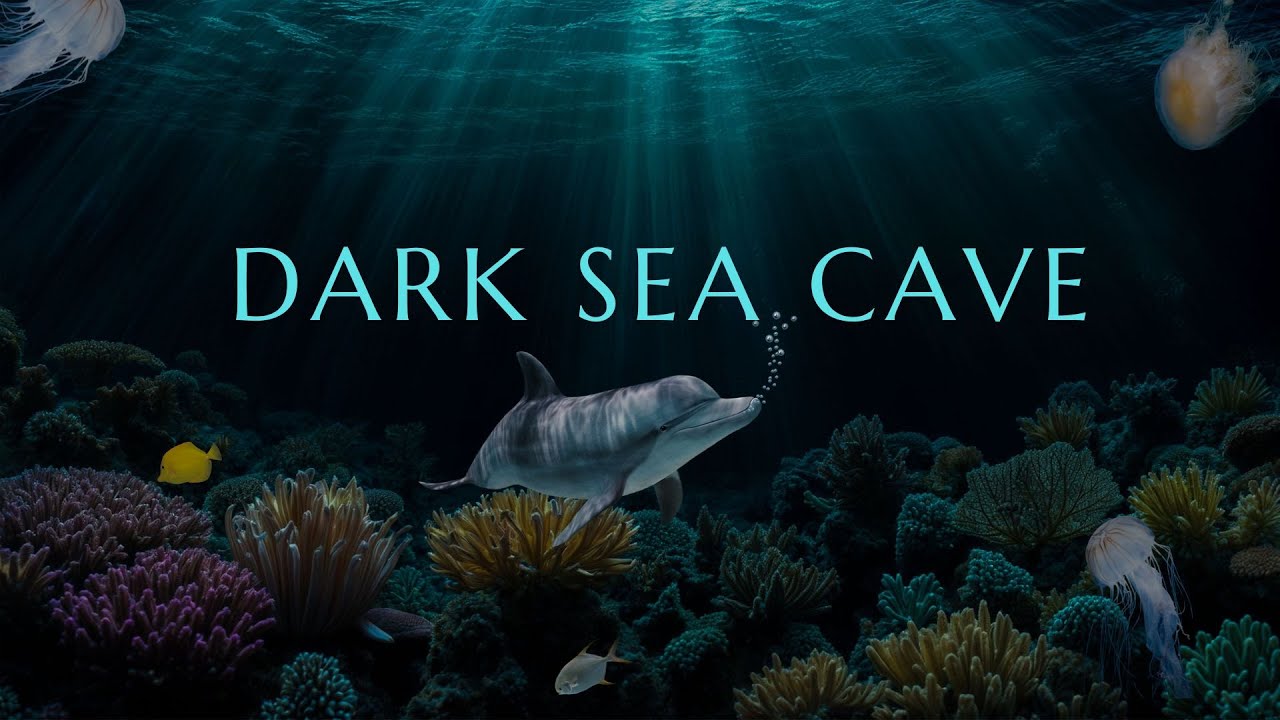 🌊Peaceful Ocean Cave Adventure 4K🐙🐟Exploring Coral Reefs & Sea Creatures | 10H Relaxing Sounds