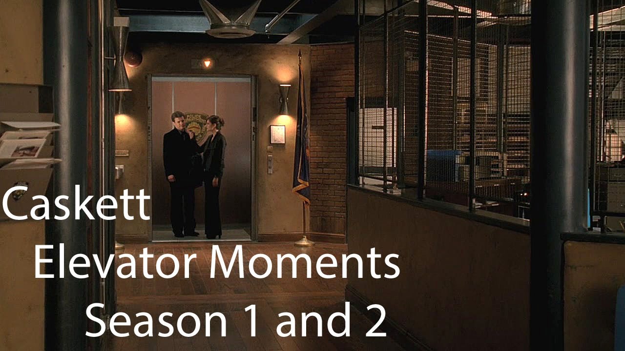 Castle -  Elevator Moments Season 1 and 2  Caskett HD