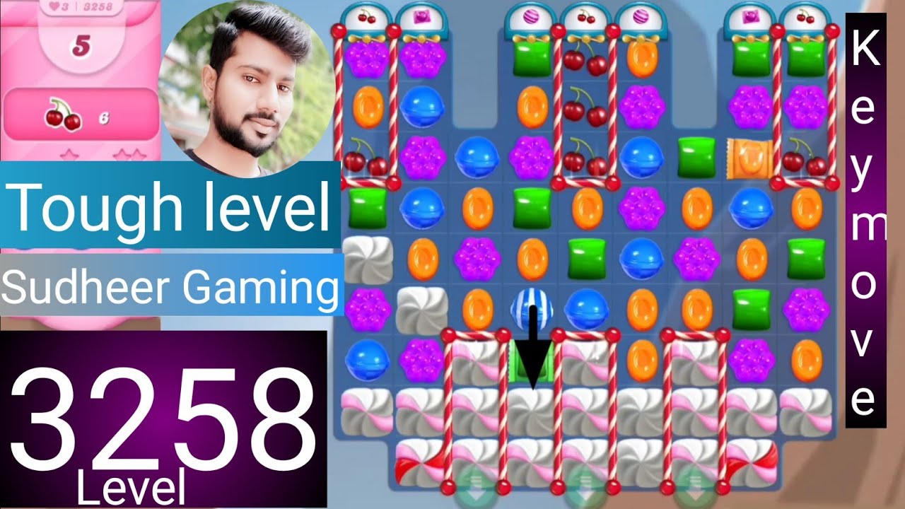 Candy crush saga level 3258 । No boosters । Tough level । Candy crush 3258 help । Sudheer Gaming