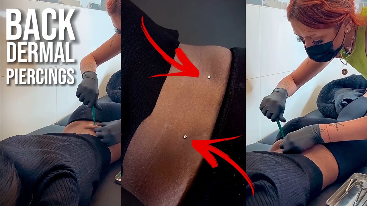 Back Dermal Piercing Procedure 💎 Watch Till the End! #piercing #tiktok