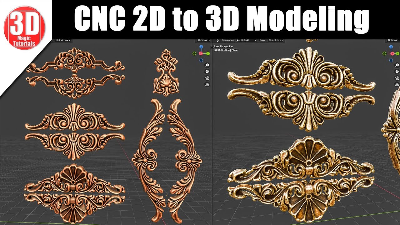 CNC Grayscale Image to 3D Modeling | CNC 2D to 3D | Blender Tutorial