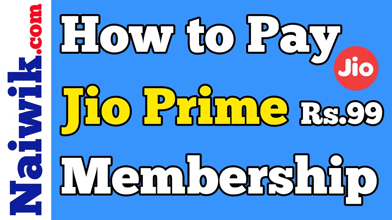 How to pay Rs.99 for Jio Prime membership Plan on Myjio app