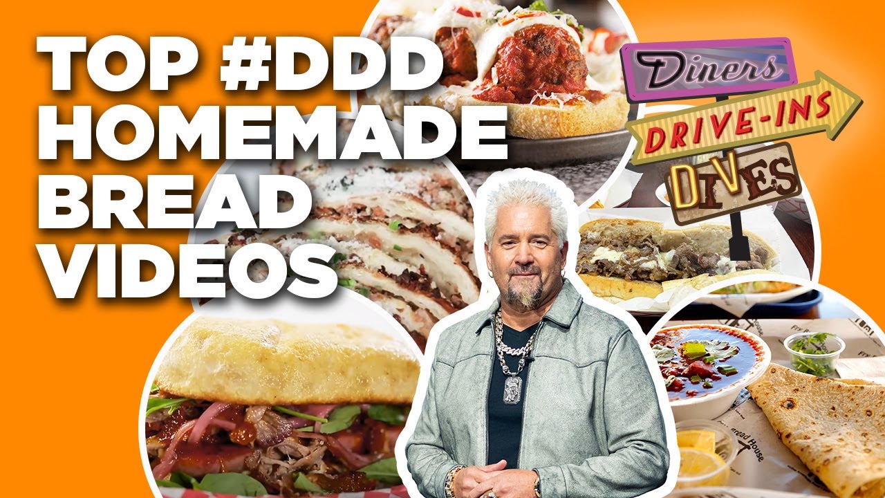 Top #DDD Homemade Bread Videos with Guy Fieri | Diners, Drive-Ins and Dives | Food Network
