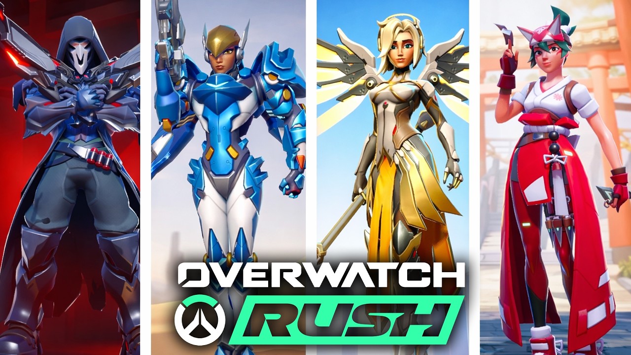 Overwatch Rush (Blizzard) - 4v4 Gameplay (LagoFast/Android/iOS)