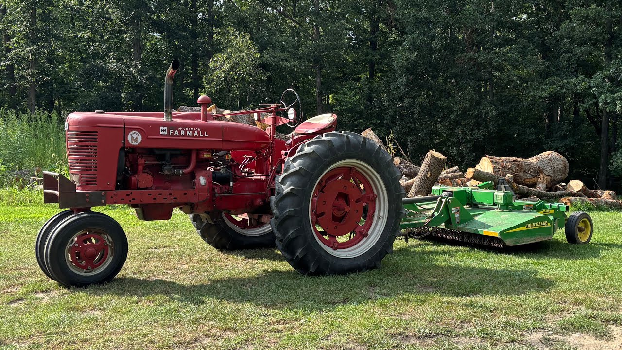 Bush Hogging With the Farmall Super M 