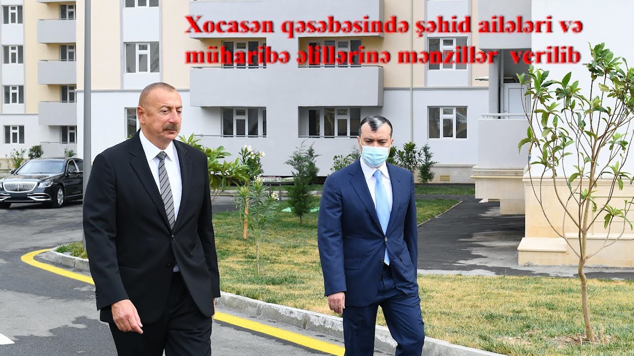 Xocasən qəsəbəsində şəhid ailələri və müharibə əlillərinə mənzillər  verilib