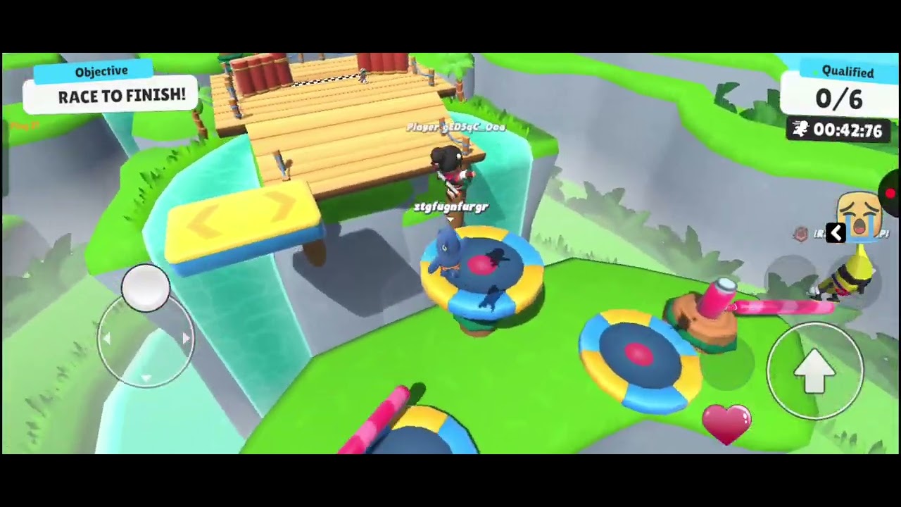 Playing stumble guys 