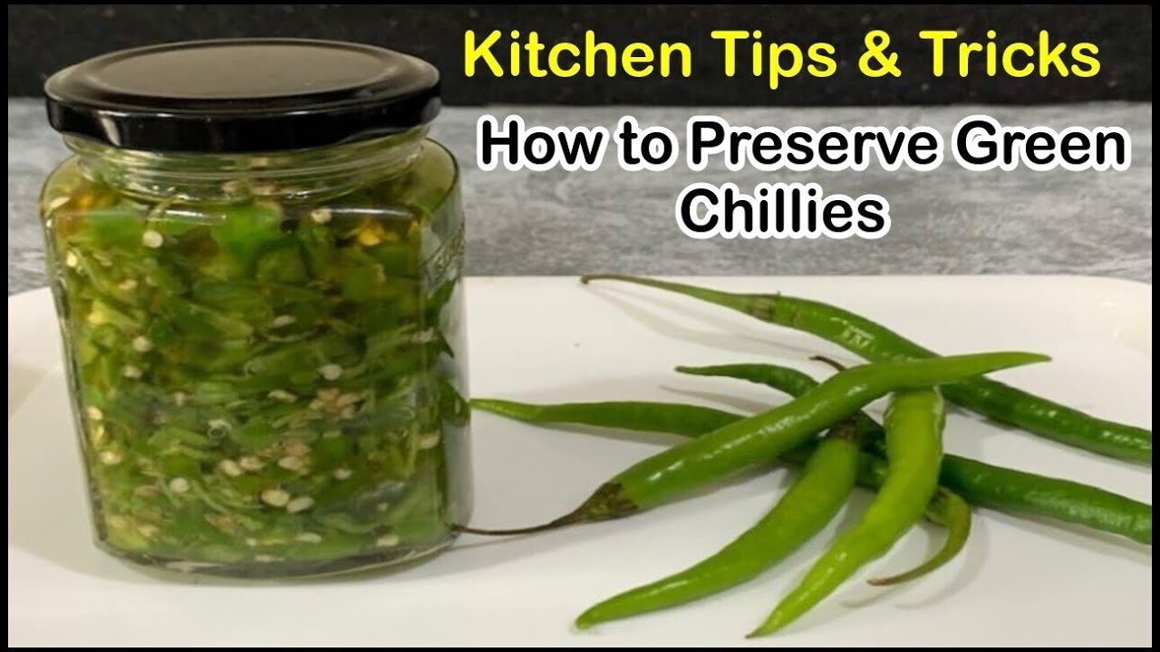 Кухонные советы и хитрости (часть 8) Как сохранить зеленый перец чили