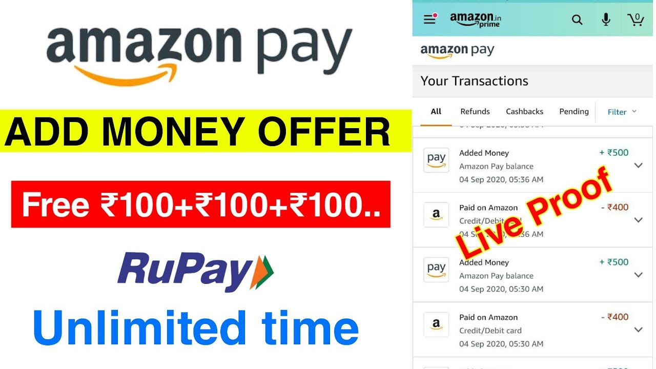 Amazon pay Add money Loot Offer Unlimited Discount instant | Amazon pay rupay card add money offer