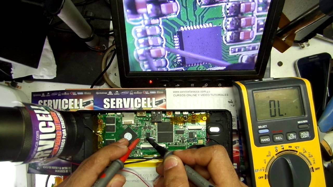 reparacion tablet no enciende , no carga y se calienta , falla ic de power