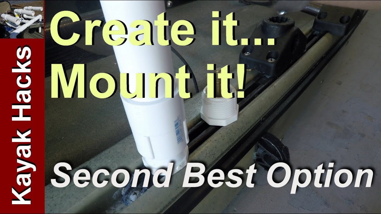 How to make a PVC Gear Head track adapter for kayak fishing (Option 2)