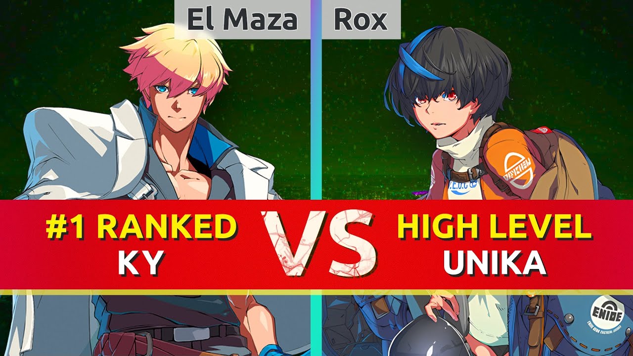 GGST ▰ El Maza | Dany (#1 Ranked Ky) vs Rox (Unika). High Level Gameplay