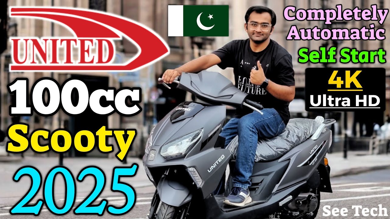 United Latest Sports Scooty For Ladies With 100cc Engine Complete Video In Real 4K Ultra HD
