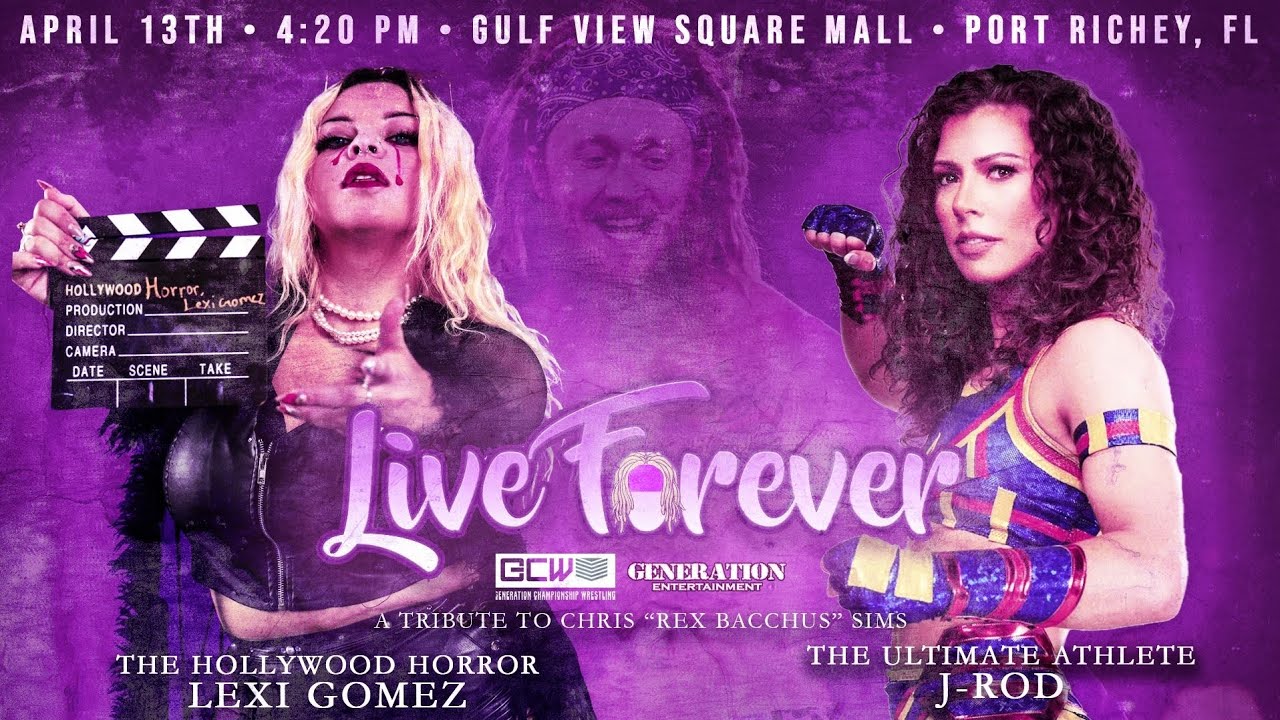 The Hollywood Horror Lexi Gomez v. The Ultimate Athlete J-Rod. Women's Pro Wrestling.