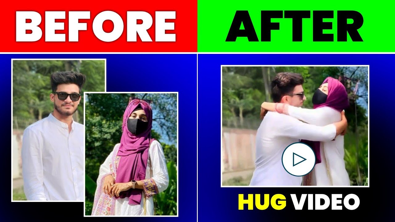 Luma ai 2 photo hug video editing | trending 2 photo couple hug video editing | ai video generator