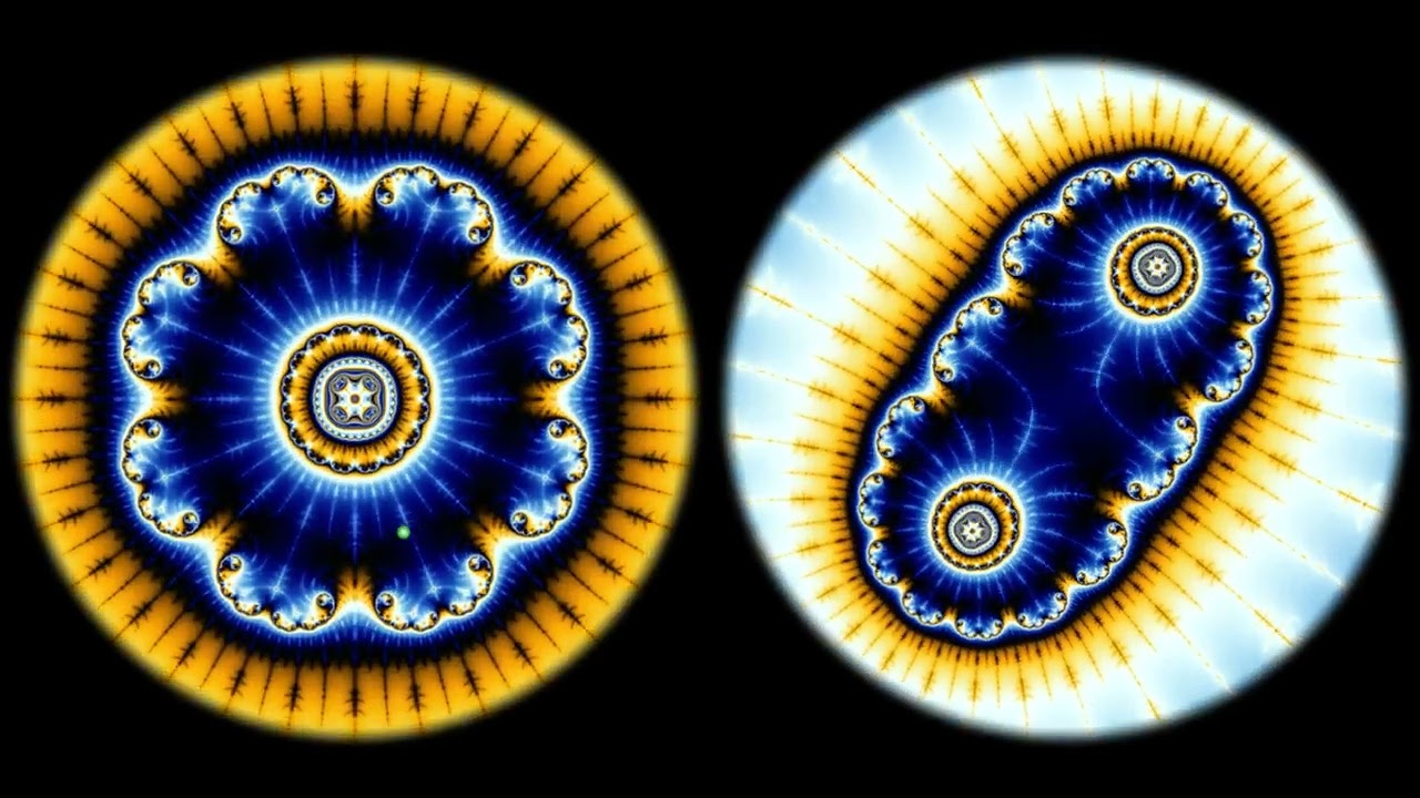 Three Shadows - Mandelbrot Set Zoom Loop vs Julia Set
