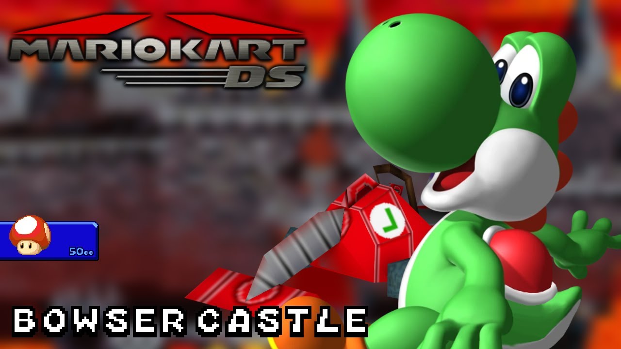 Mario Kart DS - 50cc - Yoshi - Poltergust 4000 - Bowser Castle | Ep. 3567