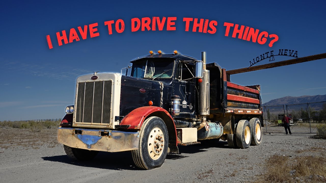 Driving a rolled Peterbilt 359 home!