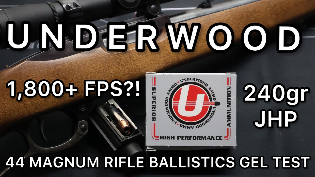 44 Magnum Underwood Ammo 240gr JHP Ballistics Gel Ammo Test