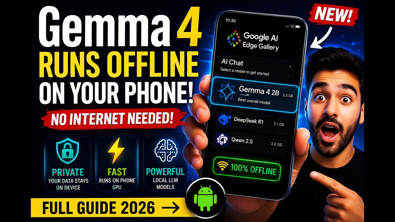 Gemma 4 on Android 🔥 Run AI Offline on Your Phone (No Internet Needed) | Google AI Edge Tutorial
