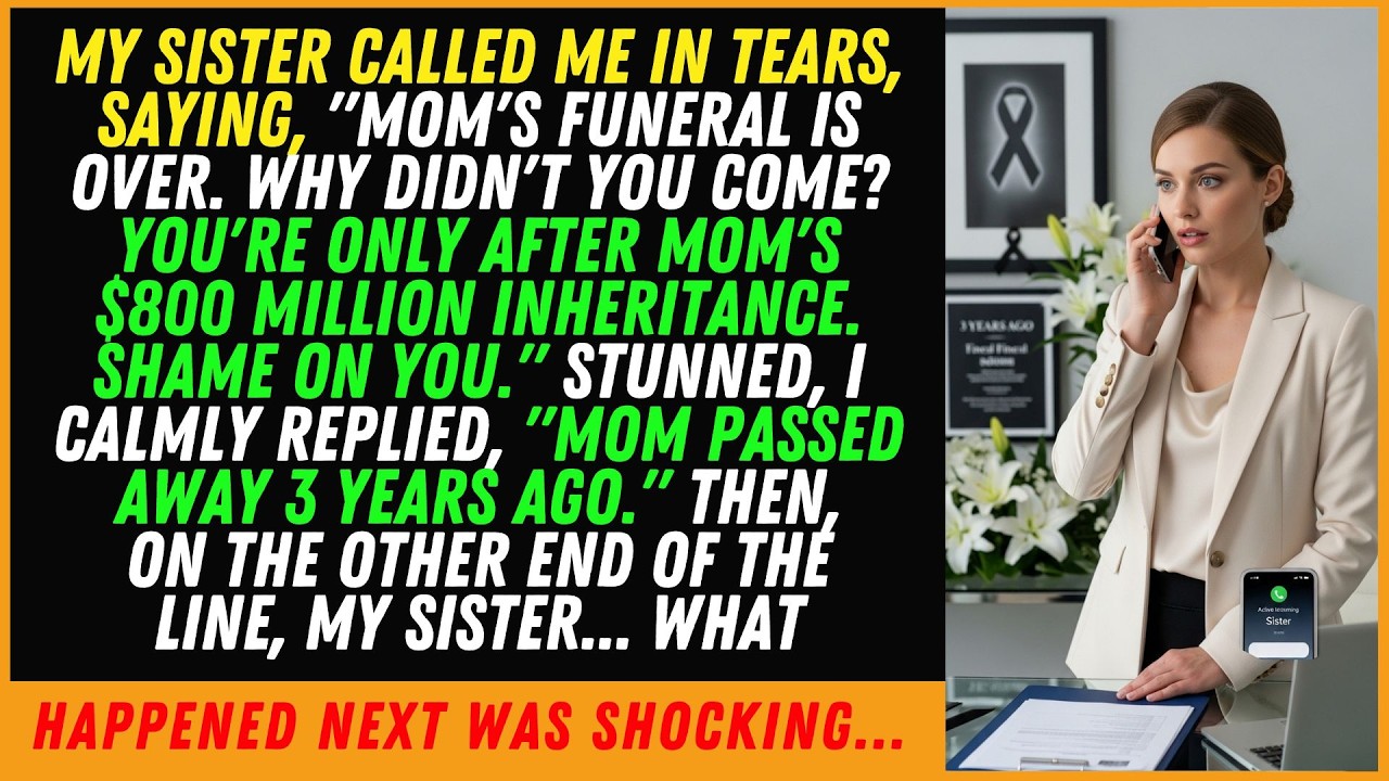 My Sister Called, Youre Only After Mom's $800M Inheritance. Why Didnt You Attend Her Funeral...
