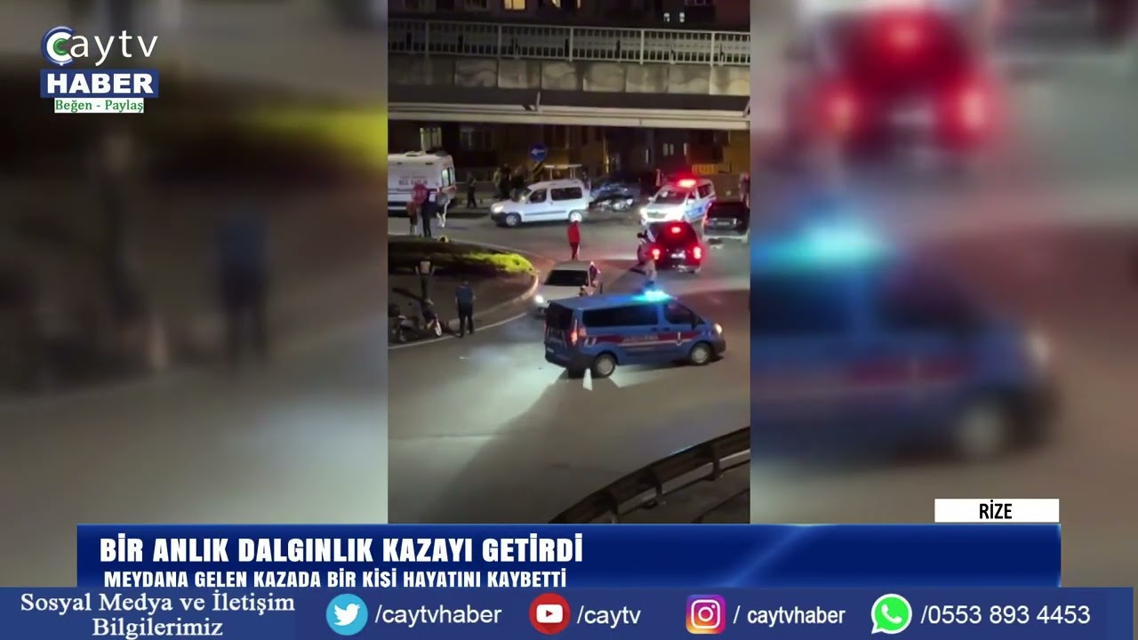 Rize’de Salarha Tüneli Girişinde Feci Kaza: Motosiklet Sürücüsü Hayatını Kaybetti