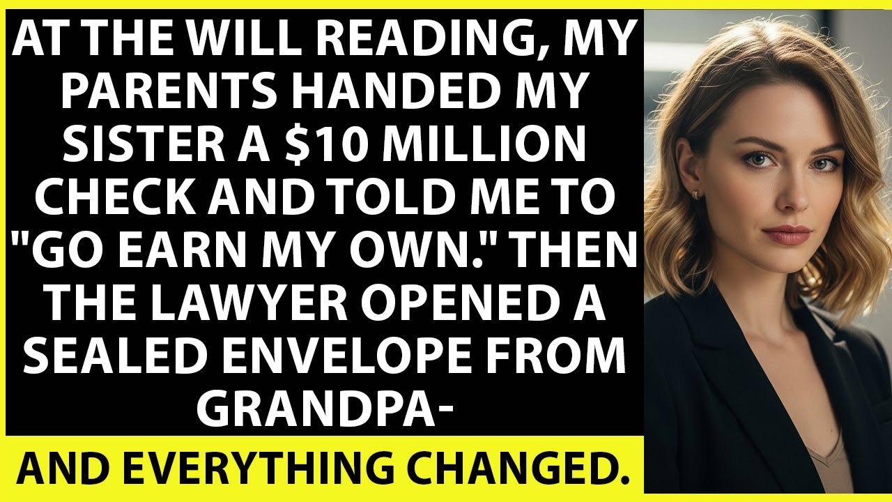 At the Will Reading, My Parents Gave My Sister $10 Million and Told Me to 'Go Earn My Own.' Then…