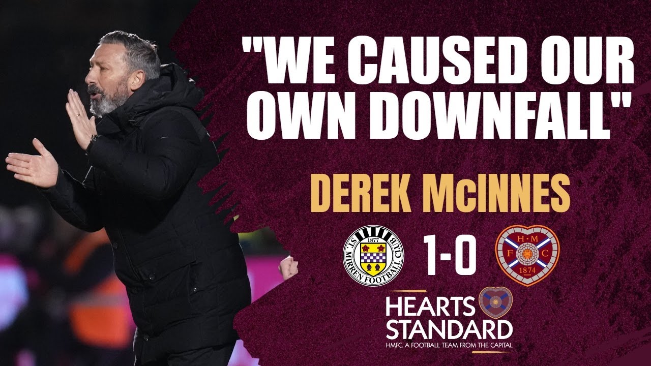 DEREK MCINNES | 'We caused our own downfall' | Checnokov and Mato update | St Mirren 1-0 Hearts