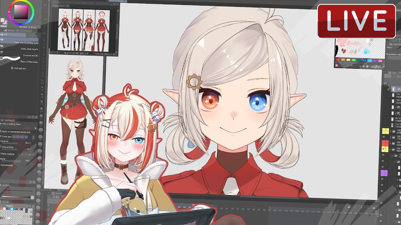 Vtuber Model Art - Making my own Vtuber Model! - ᕕ( ᐛ )ᕗ ⚙️