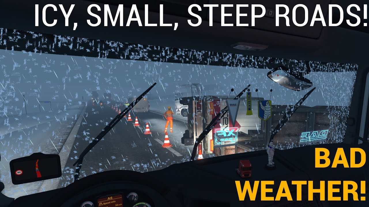 SNOW STORM with small, steep & icy roads in ICELAND! - 25m Gigaliner DAF XF Combo | Nelvo