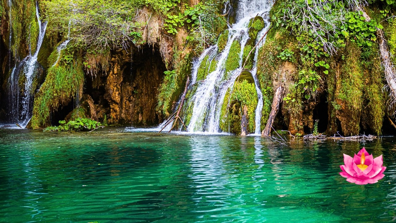 Sonido de Cascada y Música Suave | Waterfall Sounds & Relaxing Music 🌊